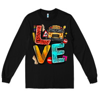 Black love school bus Long Sleeve Tee - texasbilliewilder