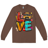 Chestnut love school bus Long Sleeve Tee - texasbilliewilder