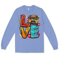 Colony Blue love school bus Long Sleeve Tee - texasbilliewilder