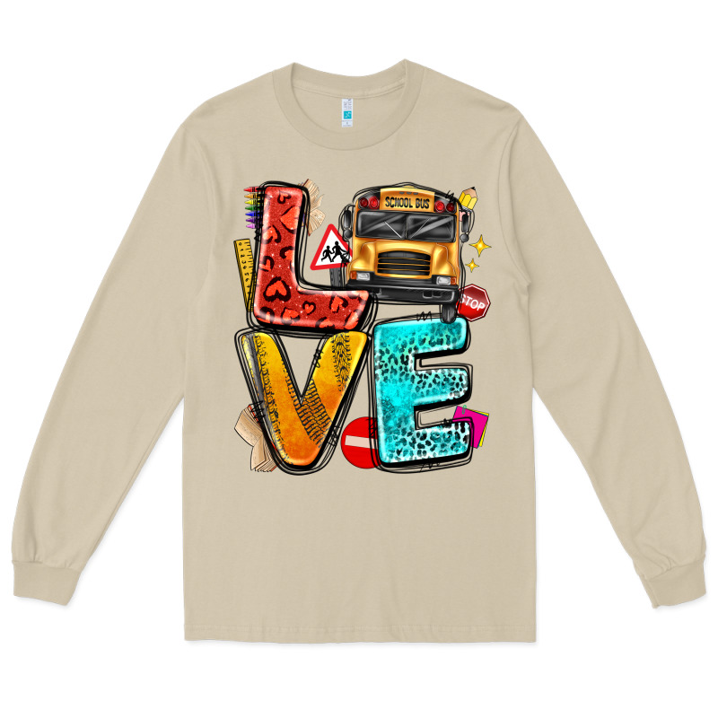 Love School Bus Long Sleeve Tee by texasbilliewilder | Teevron