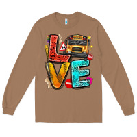 Toasted Coconut love school bus Long Sleeve Tee - texasbilliewilder