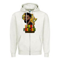 Oatmeal Heather juneteenth living freeish since 1865 Zipper Hoodie - HRA Design Shop
