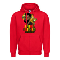 Red juneteenth living freeish since 1865 Zipper Hoodie - HRA Design Shop