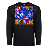 Black 4th of july school bus seamless pattern Premium Sweatshirt - BundleAndBundleShop