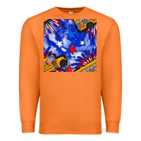 Carrot 4th of july school bus seamless pattern Premium Sweatshirt - BundleAndBundleShop