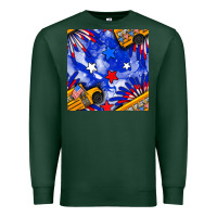 Sports Green 4th of july school bus seamless pattern Premium Sweatshirt - BundleAndBundleShop