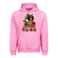 Fuchsia Pink very merry teacher skeleton Urban Hoodie - NancyCooperArtShop