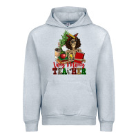 Heather Grey very merry teacher skeleton Urban Hoodie - NancyCooperArtShop