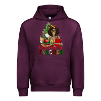 Mauve Wine very merry teacher skeleton Urban Hoodie - NancyCooperArtShop