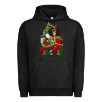 Pigment Black very merry teacher skeleton Urban Hoodie - NancyCooperArtShop