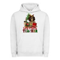 Pigment Lunar Rock very merry teacher skeleton Urban Hoodie - NancyCooperArtShop