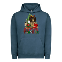 Pigment Midnight Navy very merry teacher skeleton Urban Hoodie - NancyCooperArtShop