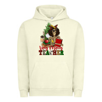 Pigment Pistachio very merry teacher skeleton Urban Hoodie - NancyCooperArtShop