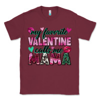 Burgundy my favorite valentine calls me mama Classic Tee - Zillion Design Studio