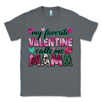 Charcoal Heather my favorite valentine calls me mama Classic Tee - Zillion Design Studio