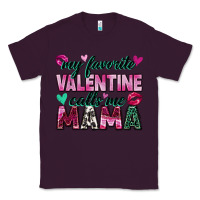 Plum my favorite valentine calls me mama Classic Tee - Zillion Design Studio