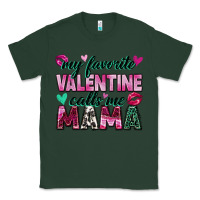 Sports Green my favorite valentine calls me mama Classic Tee - Zillion Design Studio