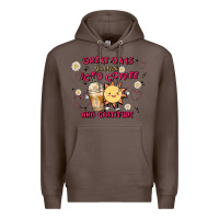 Coffee great days start with iced coffee and gratitude Premium Hoodie - MaliasSmallBusiness