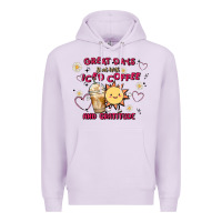 Lilac great days start with iced coffee and gratitude Premium Hoodie - MaliasSmallBusiness