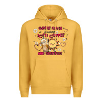Mustard great days start with iced coffee and gratitude Premium Hoodie - MaliasSmallBusiness