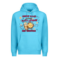 Ocean Blue great days start with iced coffee and gratitude Premium Hoodie - MaliasSmallBusiness