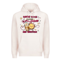 Pale Pink great days start with iced coffee and gratitude Premium Hoodie - MaliasSmallBusiness