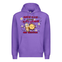 Purple great days start with iced coffee and gratitude Premium Hoodie - MaliasSmallBusiness