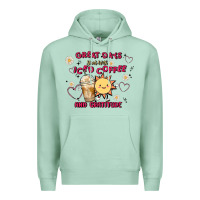Seafoam great days start with iced coffee and gratitude Premium Hoodie - MaliasSmallBusiness