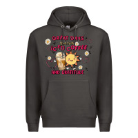 Smoke great days start with iced coffee and gratitude Premium Hoodie - MaliasSmallBusiness