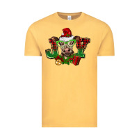 Vintage Mustard christmas joy cow Vintage Tee - BarkalooDesign