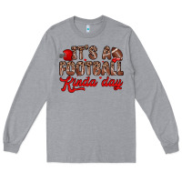 Heather Grey it s a football kinda day Long Sleeve Tee - Zillion Design Studio