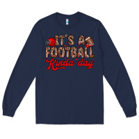 Navy it s a football kinda day Long Sleeve Tee - Zillion Design Studio