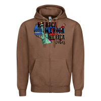 Chestnut Merica Merica Merica vibes 4th of july Zipper Hoodie - CowGirlArtShop