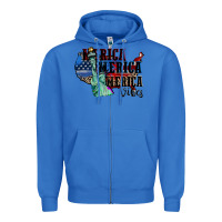 True Royal Merica Merica Merica vibes 4th of july Zipper Hoodie - CowGirlArtShop
