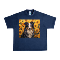 Navy australian shepherd Urban Heavy Tee - Unal Design
