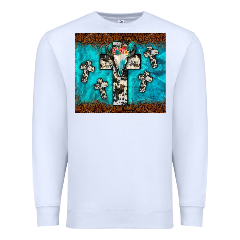 Bull Skull Cross Tumbler Premium Sweatshirt by JahusDesignShop | Teevron