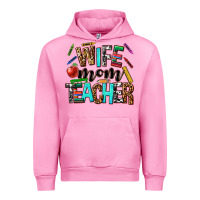 Fuchsia Pink wife mom teacher Urban Hoodie - NancyCooperArtShop