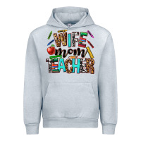 Heather Grey wife mom teacher Urban Hoodie - NancyCooperArtShop