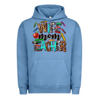 Pigment Pebble Blue wife mom teacher Urban Hoodie - NancyCooperArtShop