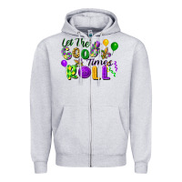Heather Grey let the good times roll Zipper Hoodie - FaDigitalArtStudio
