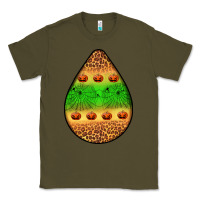 Army Green halloween pumpkin teardrop Classic Tee - BundleAndBundleShop