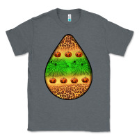 Charcoal Heather halloween pumpkin teardrop Classic Tee - BundleAndBundleShop