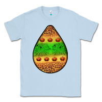 Dusty Blue halloween pumpkin teardrop Classic Tee - BundleAndBundleShop