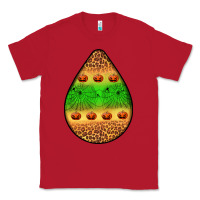 Red halloween pumpkin teardrop Classic Tee - BundleAndBundleShop