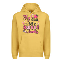 Antique Gold my class is full of sweet hearts Premium Hoodie - MaliasSmallBusiness