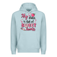 Blue Mist my class is full of sweet hearts Premium Hoodie - MaliasSmallBusiness