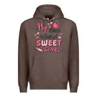 Coffee my class is full of sweet hearts Premium Hoodie - MaliasSmallBusiness