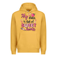 Mustard my class is full of sweet hearts Premium Hoodie - MaliasSmallBusiness