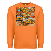 Carrot fall school bus seamless pattern Premium Sweatshirt - BundleAndBundleShop