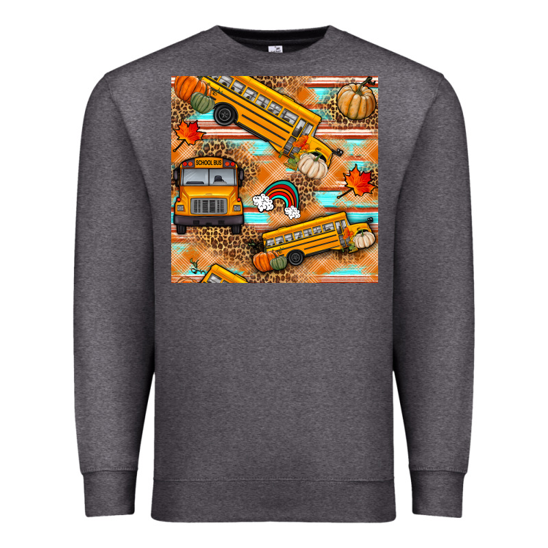 Fall School Bus Seamless Pattern Premium Sweatshirt by BundleAndBundleShop | Teevron